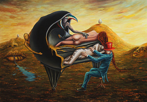 obraz o paměti věci a doteku, který nic nezměnil. 2016 70x100