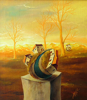 Zrod měst 31,5 x 27,5 cm 